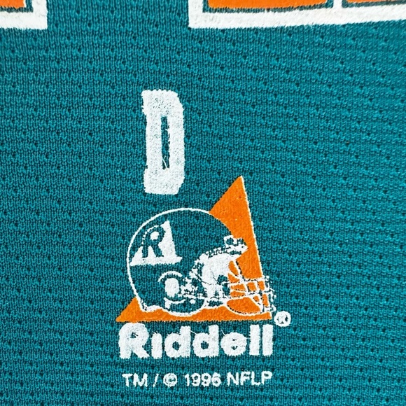 Vintage 90s Miami Dolphins Mesh Y2K Jersey Shirt Riddell NFL 1996 Made in USA XL - Picture 2 of 9